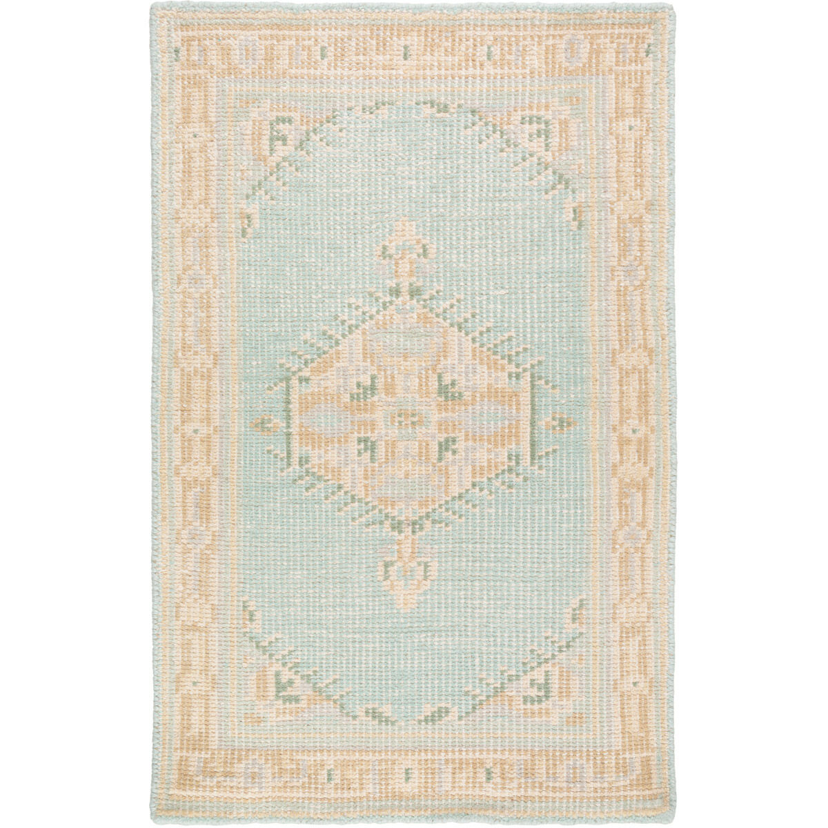 Luella 36 X 24 inch Sage/Tan/Beige/Dark Green/Medium Gray Rugs, Wool