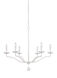 Ultima 6 Light 32.5 inch Plaster White Chandelier Ceiling Light