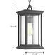 Leticia 1 Light 7.38 inch Textured Black Outdoor Hanging Lantern