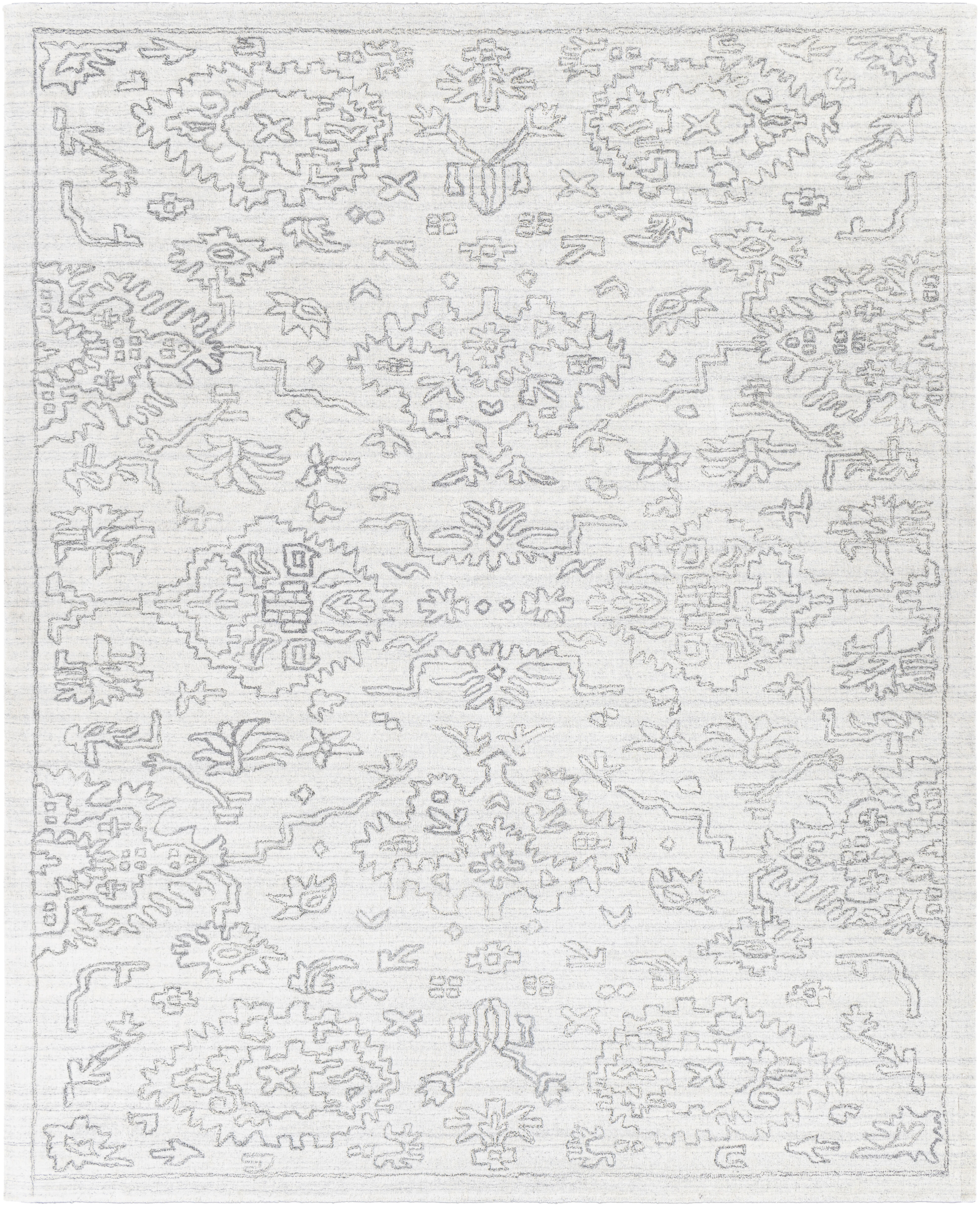 Estelle 120 X 96 inch White Rug, Rectangle