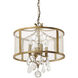 Dudley 4 Light 15 inch Antique Gold Pendant Ceiling Light