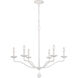 Ultima 6 Light 32.5 inch Plaster White Chandelier Ceiling Light