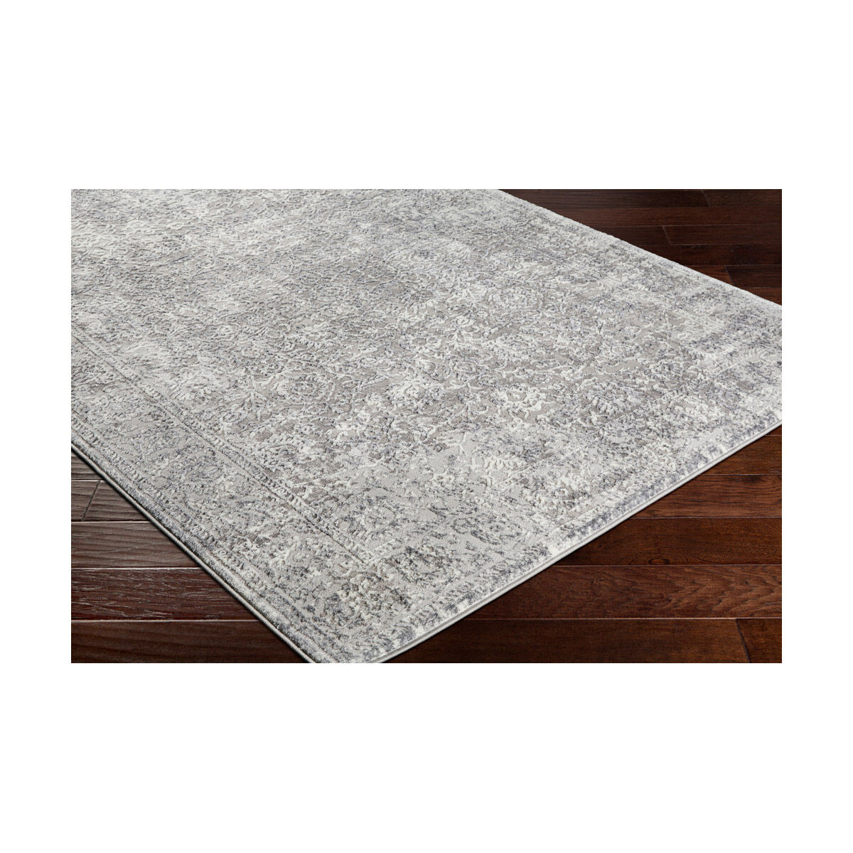 Mirth 35 X 24 inch Charcoal/Light Gray/Ivory/Medium Gray Rugs, Rectangle