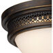 Solita 2 Light 13 inch Deep Rust Flush Mount Ceiling Light