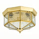 Petronella 3 Light 9.75 inch Polished Brass Flush Mount Ceiling Light