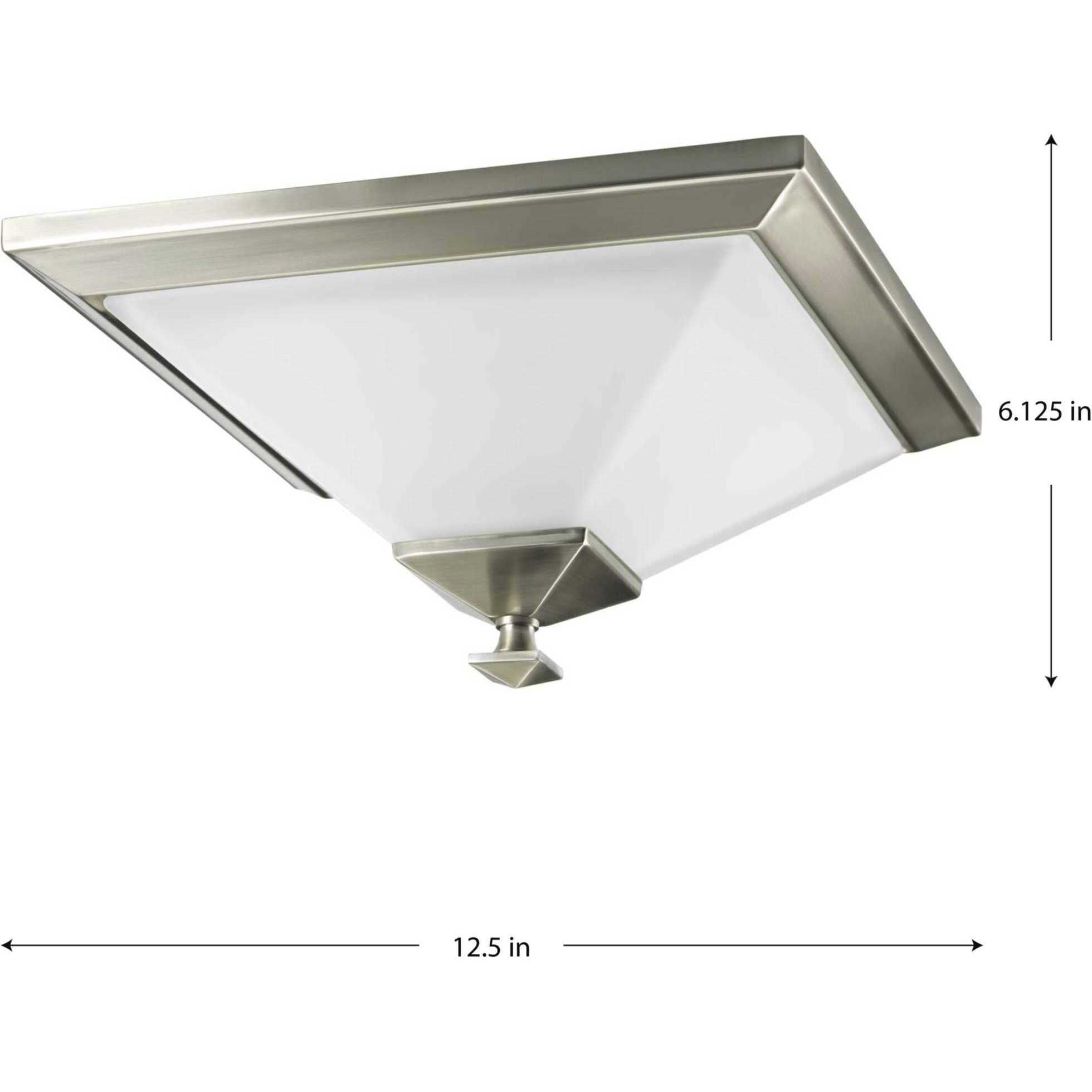 Lucas 1 Light 13 inch Brushed Nickel Flush Mount Ceiling Light
