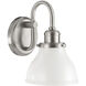 Felix 1 Light 7 inch Brushed Nickel Sconce Wall Light