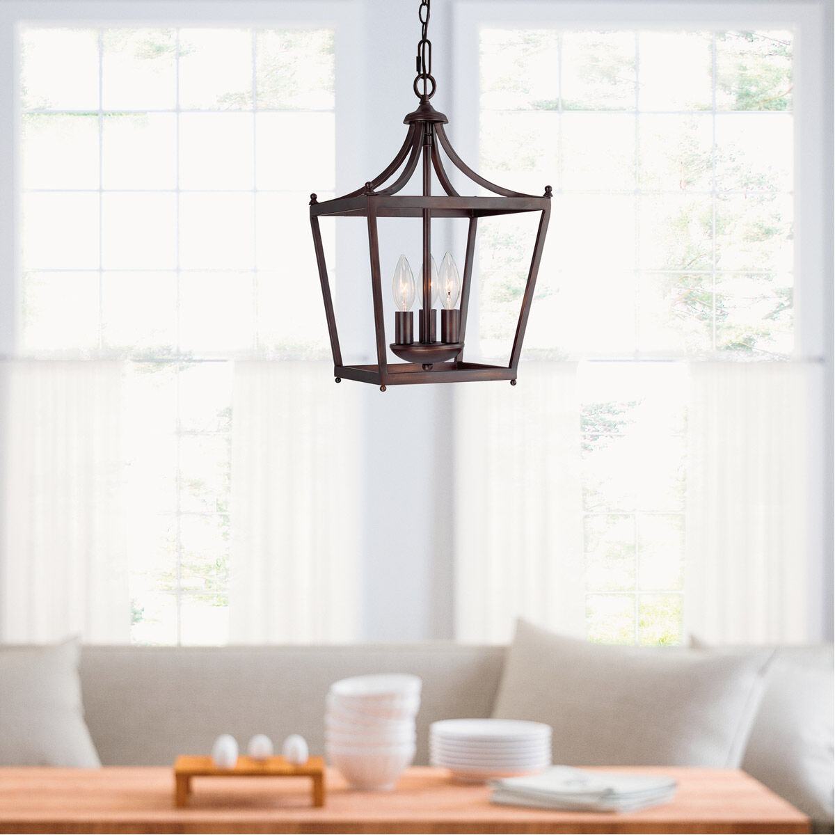 Esme 3 Light 10 inch Burnished Bronze Foyer Ceiling Light