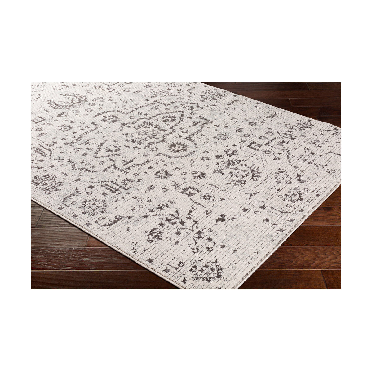 Aqualina 87 X 63 inch Charcoal/Medium Gray/Beige/Taupe Rugs, Rectangle