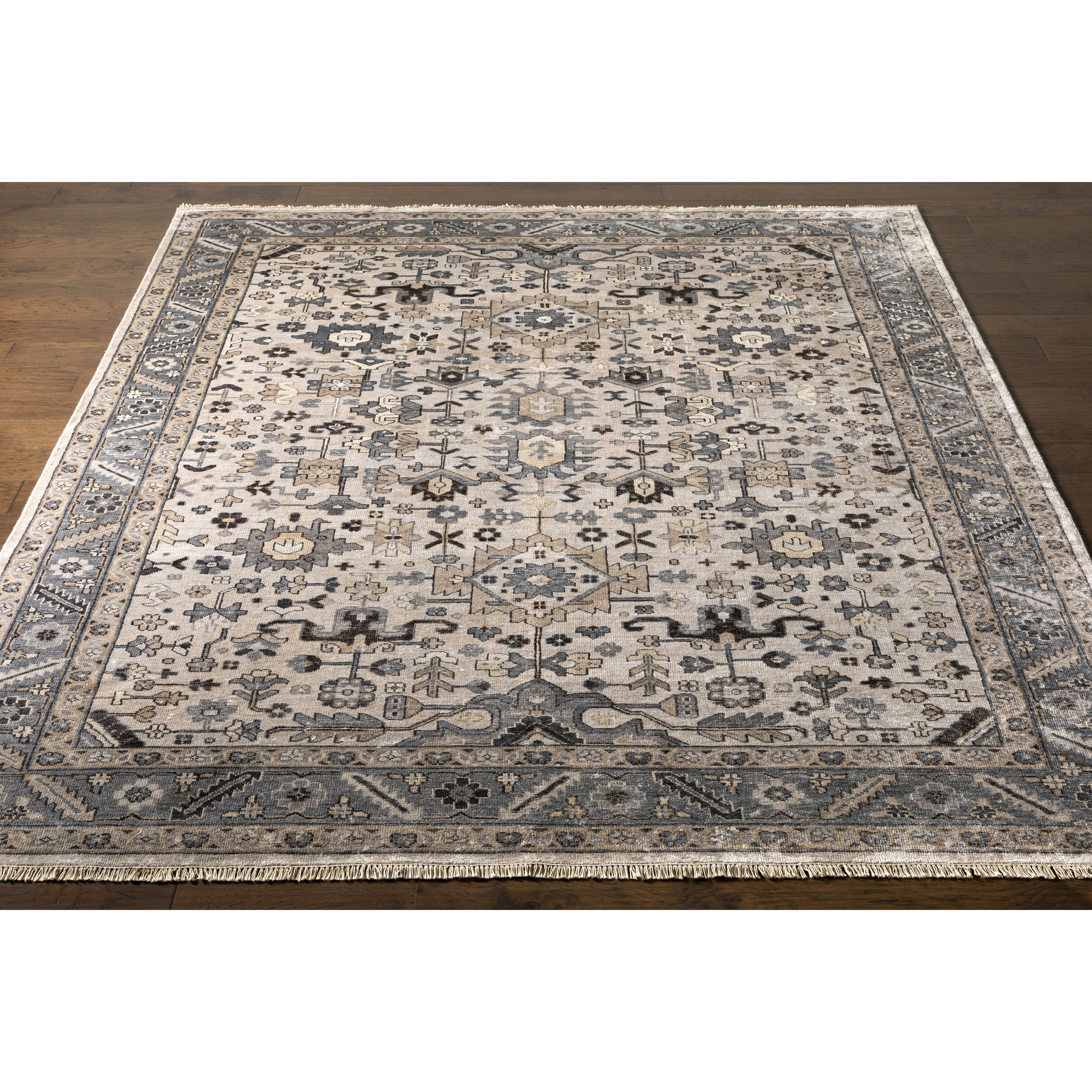 Poppy 132 X 96 inch Light Gray Rug, Rectangle