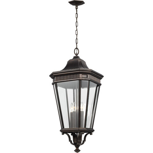 Quade 13.63 inch Grecian Bronze Outdoor Hanging Lantern