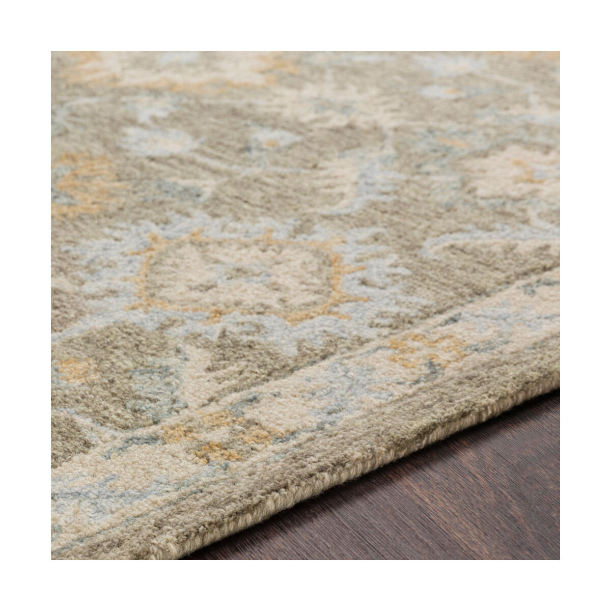 Jocosa 36 X 24 inch Olive/Khaki/Light Gray/Medium Gray/Wheat Rugs, Rectangle