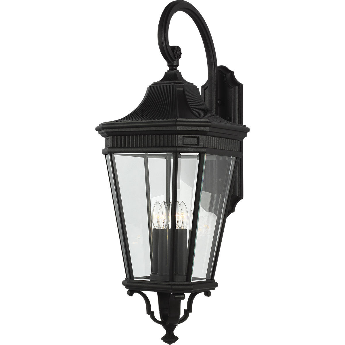 Quade 36.25 inch Black Outdoor Wall Lantern