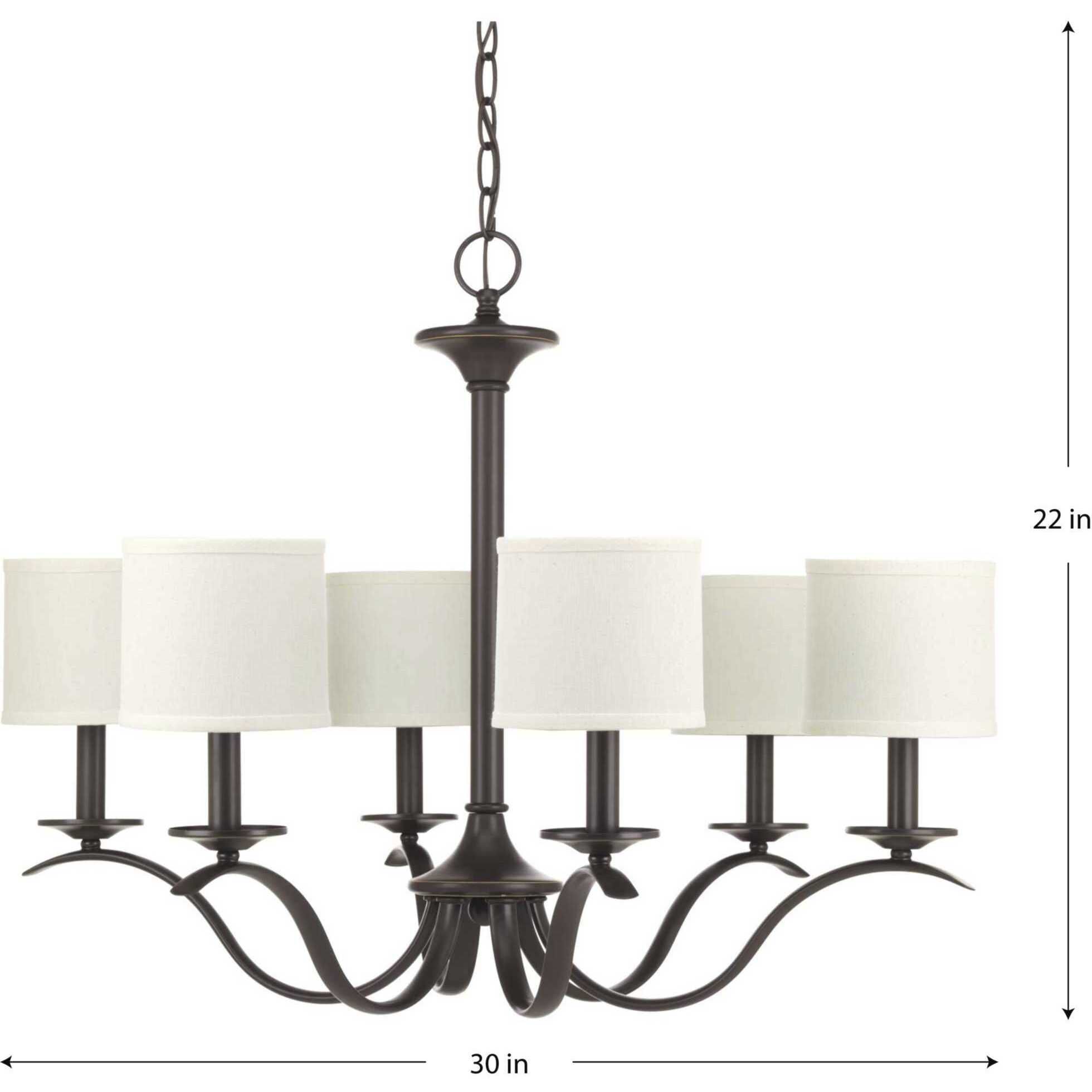 Mark 6 Light 30 inch Antique Bronze Chandelier Ceiling Light