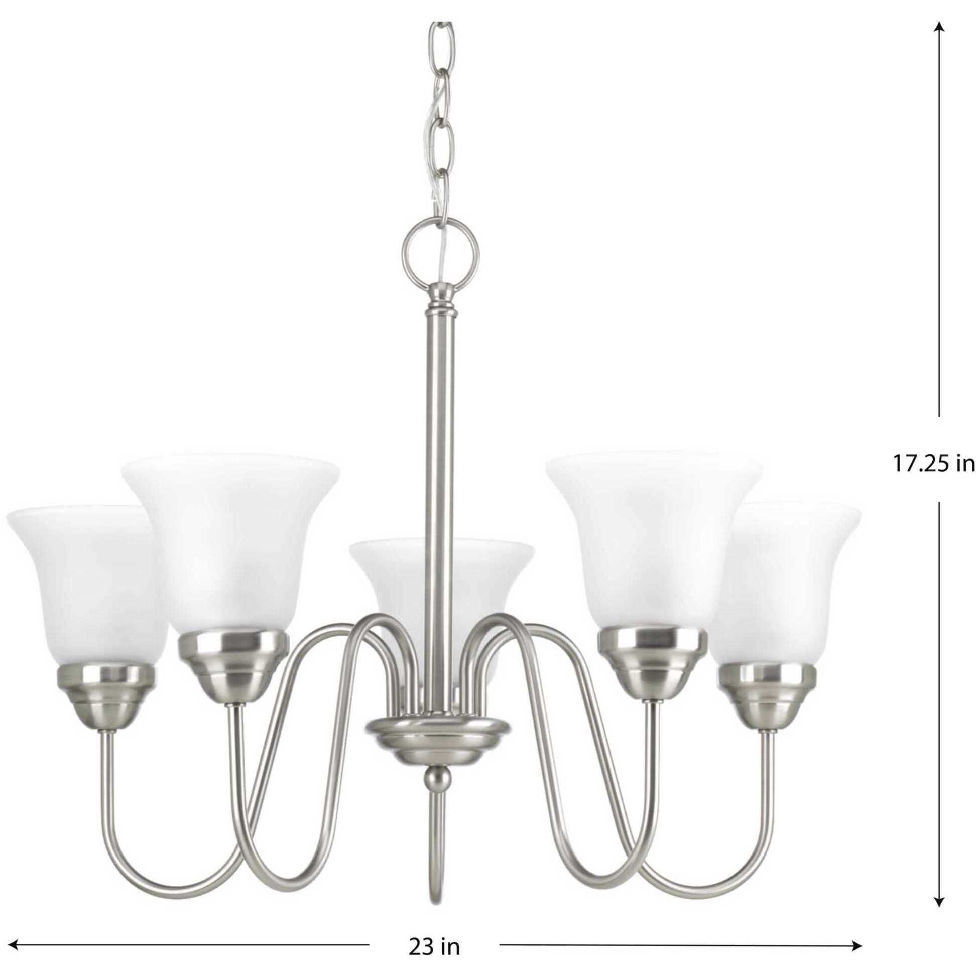 Cady 5 Light 23 inch Brushed Nickel Chandelier Ceiling Light