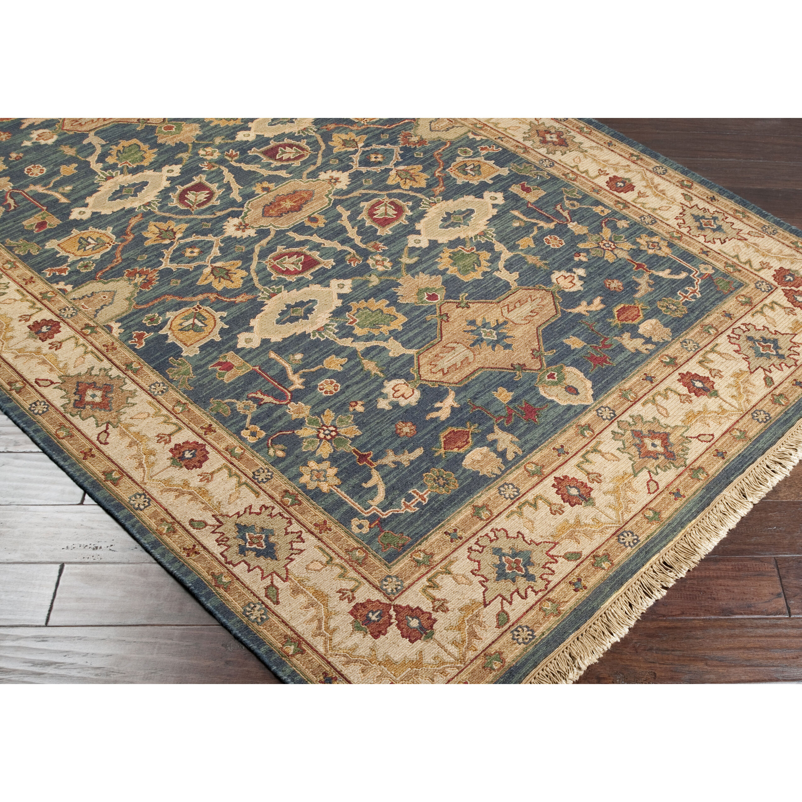 Nigel 108 X 72 inch Deep Teal Rug, Rectangle