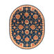 Edda 120 X 96 inch Navy/Khaki/Rust/Tan/Dark Brown Rugs, Wool