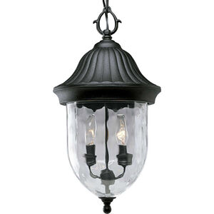May 2 Light 10 inch Textured Black Outdoor Hanging Lantern