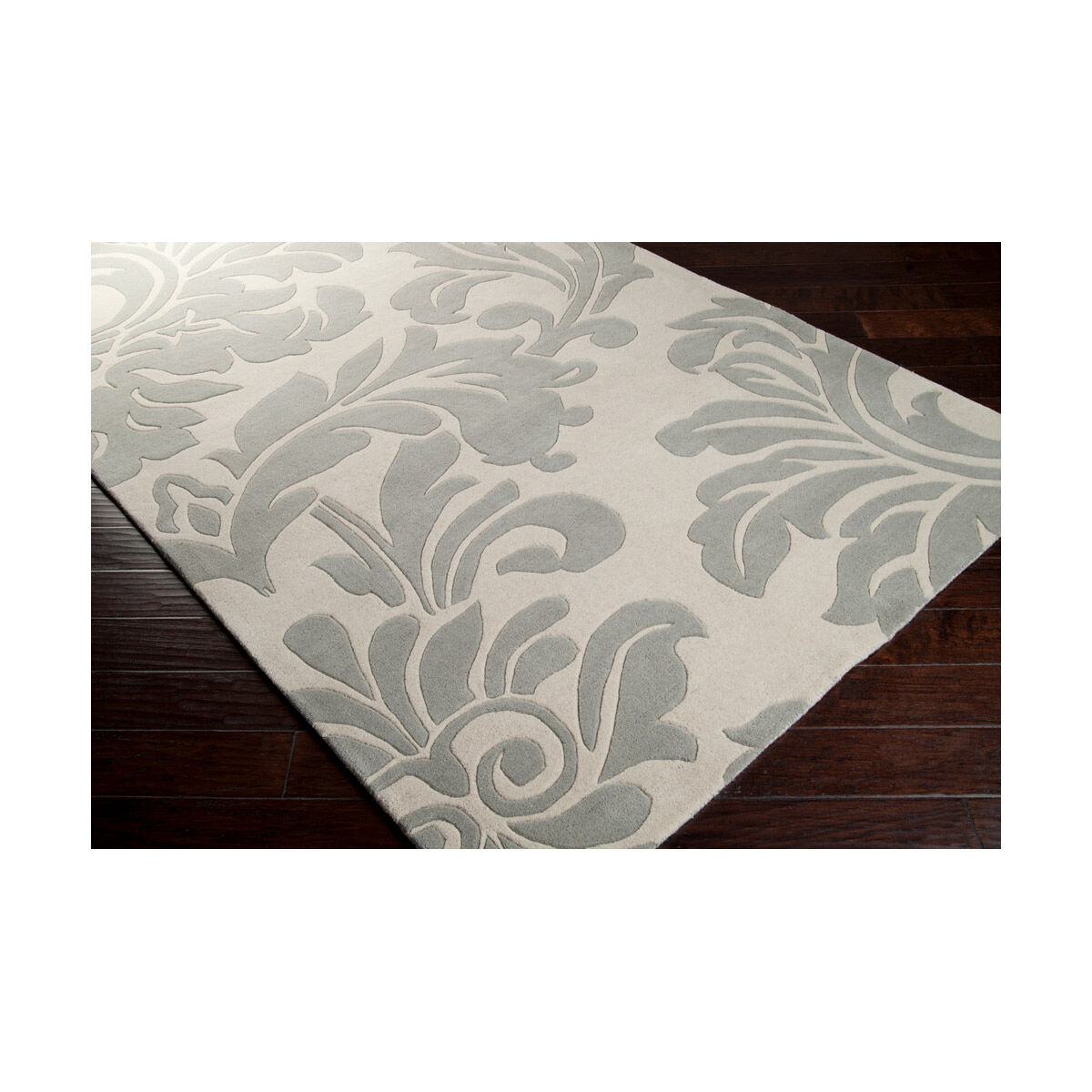 Magna 48 X 48 inch Medium Gray/Cream Rugs, Wool