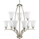 Mackinley 9 Light 28 inch Brushed Nickel Chandelier Ceiling Light