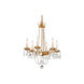 Equinox 6 Light 22 inch Distressed Gold Leaf Chandelier Ceiling Light