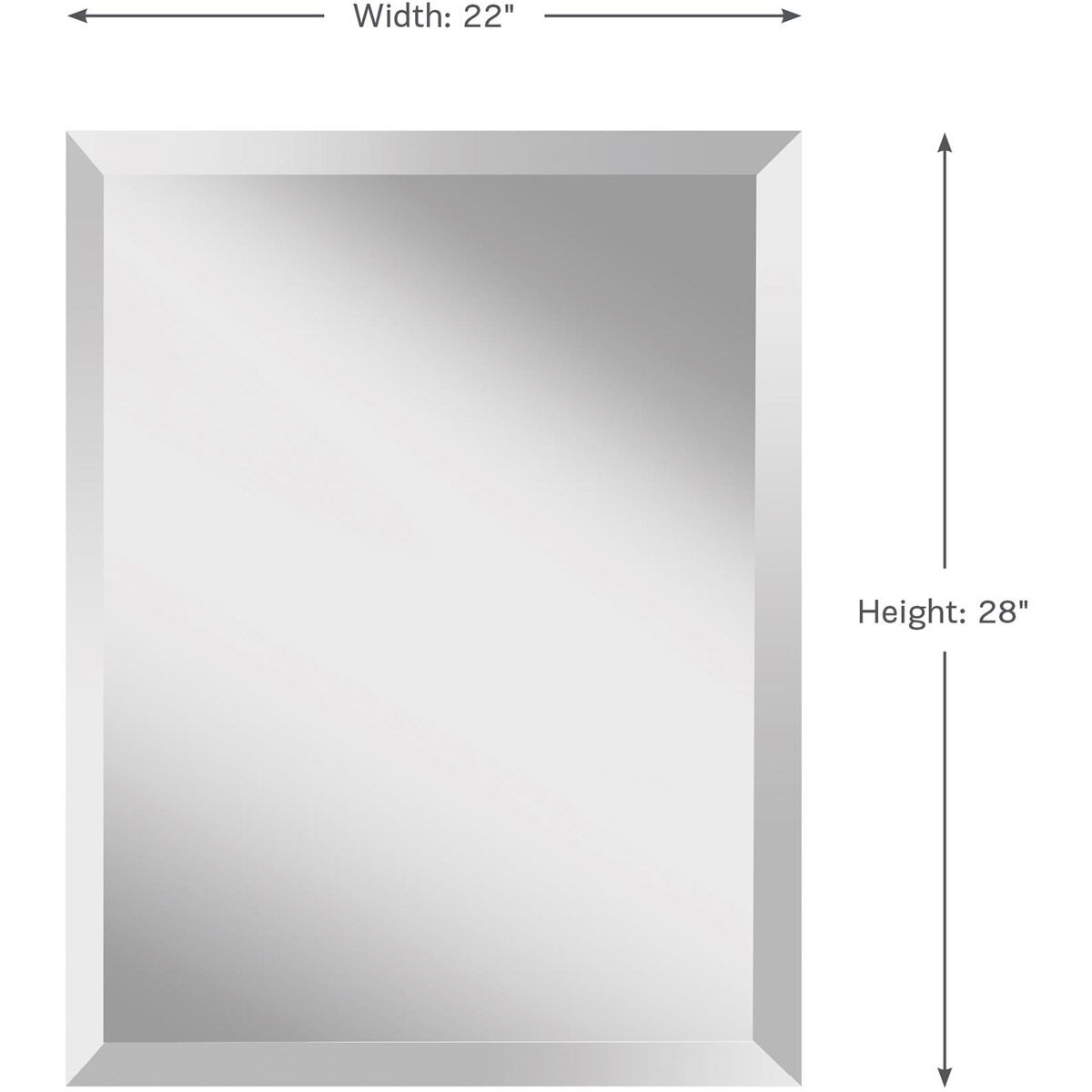 Flavia 28 X 22 inch Mirror Glass Wall Mirror