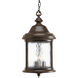 Renee 3 Light 10 inch Antique Bronze Outdoor Hanging Lantern