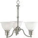 Beacher 3 Light 22 inch Brushed Nickel Chandelier Ceiling Light