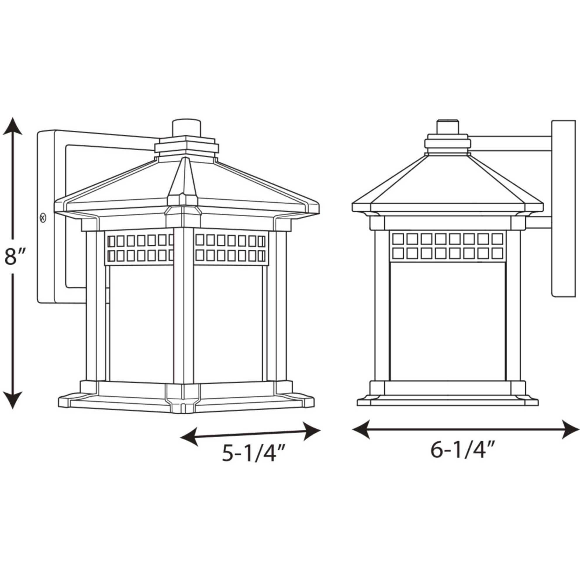 Hedwig 1 Light 8 inch Textured Black Outdoor Wall Lantern