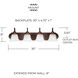 Booker 4 Light 30 inch Burnished Bronze Vanity Light Wall Light