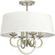Brenda 4 Light 17 inch Silver Ridge Semi-Flush Mount Convertible Ceiling Light, Design Series