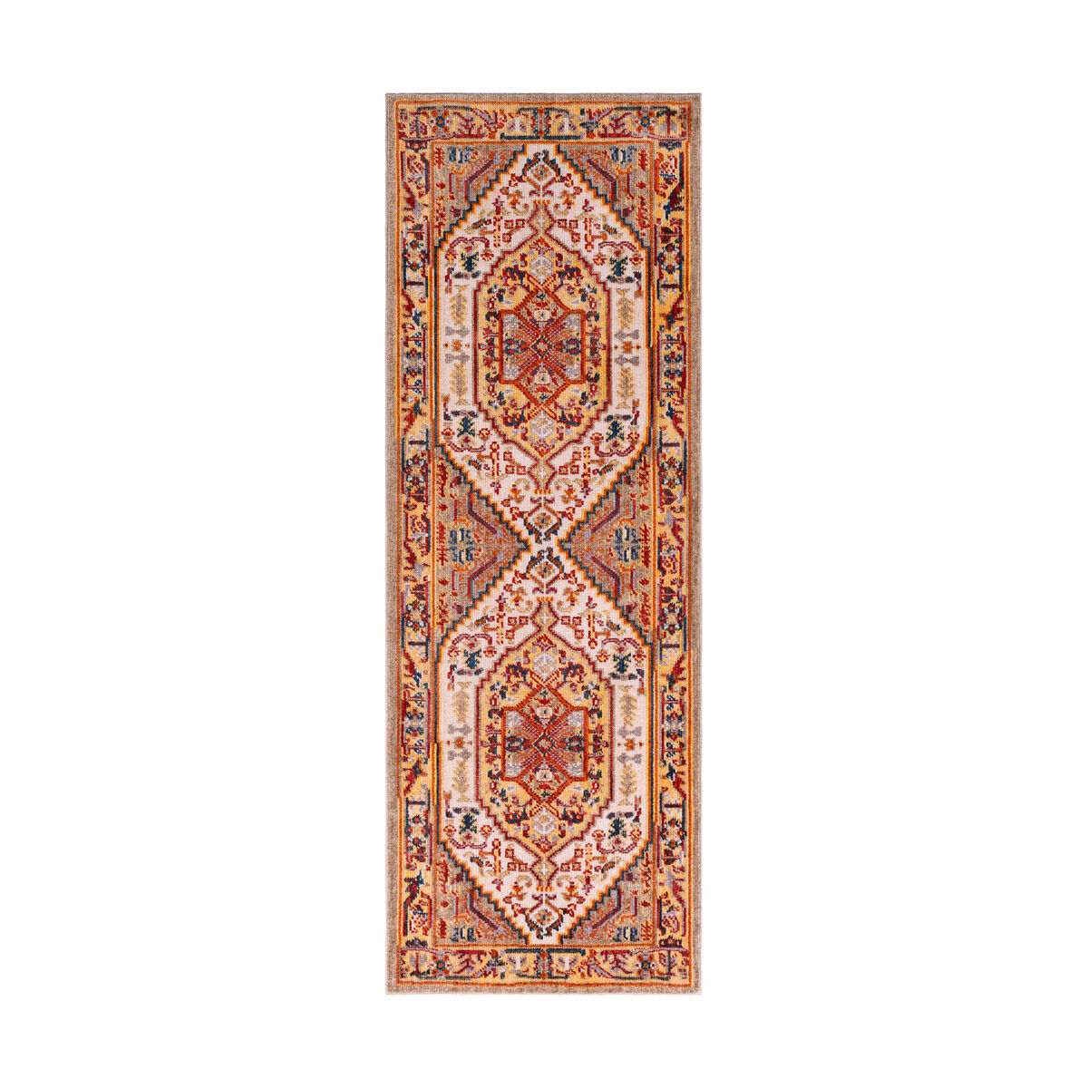 Grace 34 X 24 inch Taupe/Blush/Burnt Orange/Butter/Bright Red/Navy Rugs, Rectangle