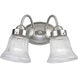 Clarence 2 Light 11.75 inch Brushed Nickel Bath Vanity Wall Light