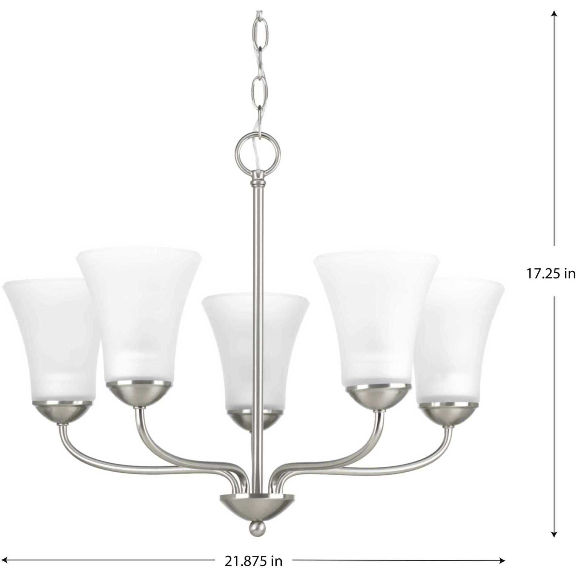 Cady 5 Light 21.88 inch Brushed Nickel Chandelier Ceiling Light