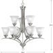 Nerissa 9 Light 30 inch Brushed Nickel Chandelier Ceiling Light