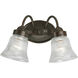 Clarence 2 Light 11.75 inch Antique Bronze Bath Vanity Wall Light