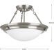 Tucker 2 Light 15.25 inch Brushed Nickel Flush Mount Ceiling Light