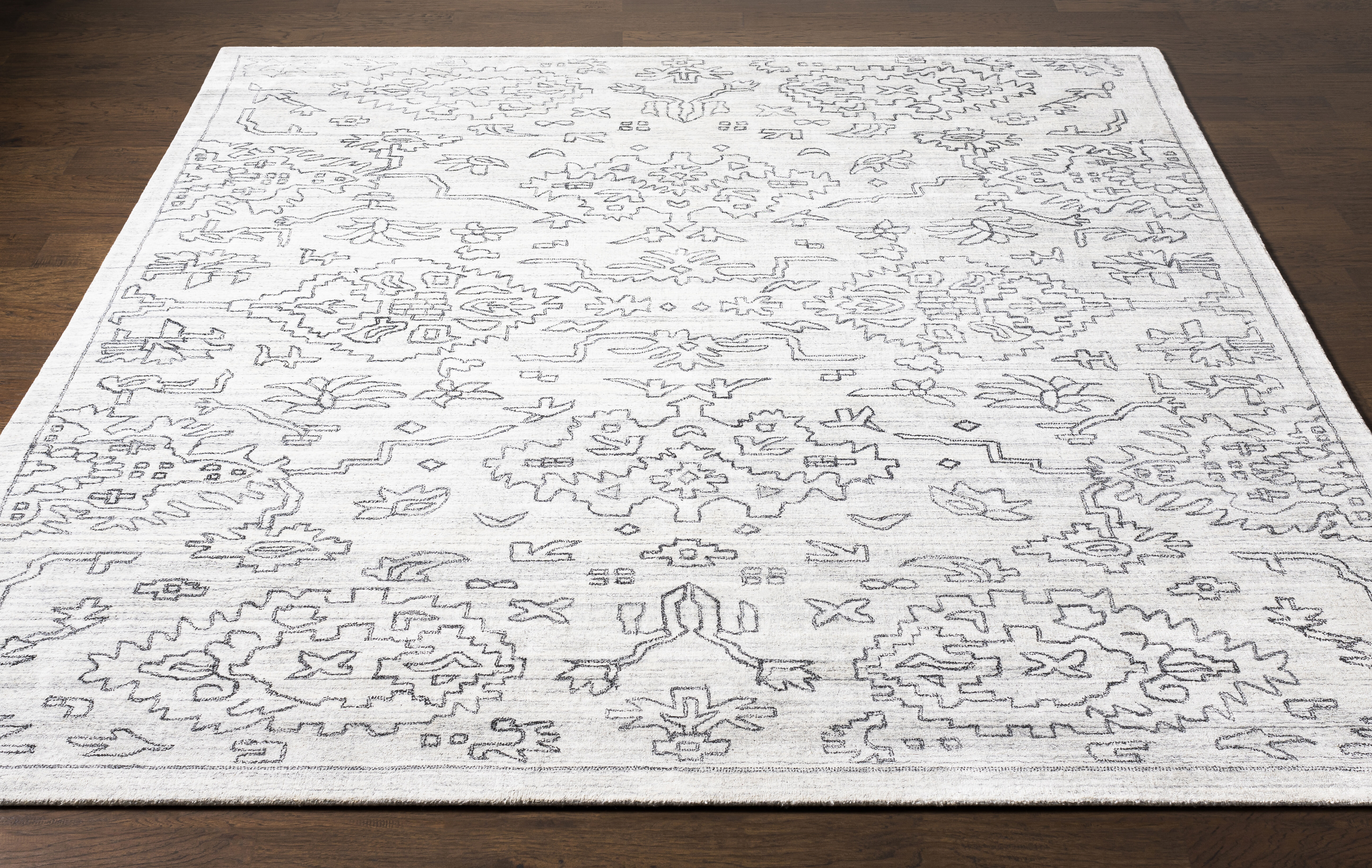 Estelle 120 X 96 inch White Rug, Rectangle
