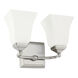 Booker 2 Light 13 inch Brushed Nickel Vanity Light Wall Light