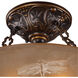 Hamlet 3 Light 16 inch Golden Bronze Semi Flush Mount Ceiling Light