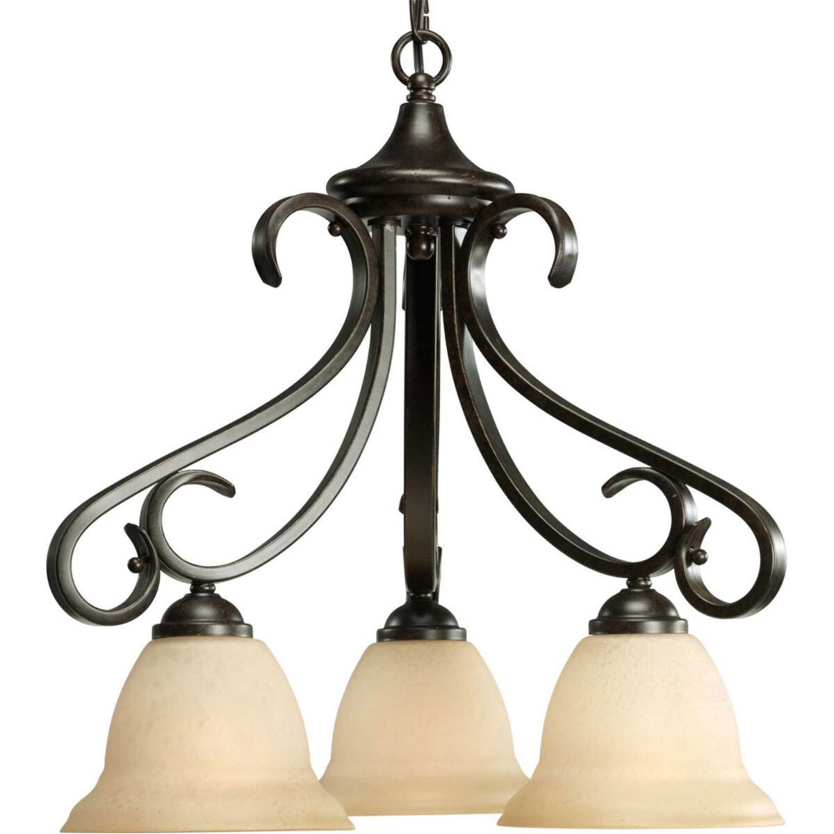 Slade 3 Light 19.13 inch Forged Bronze Chandelier Ceiling Light