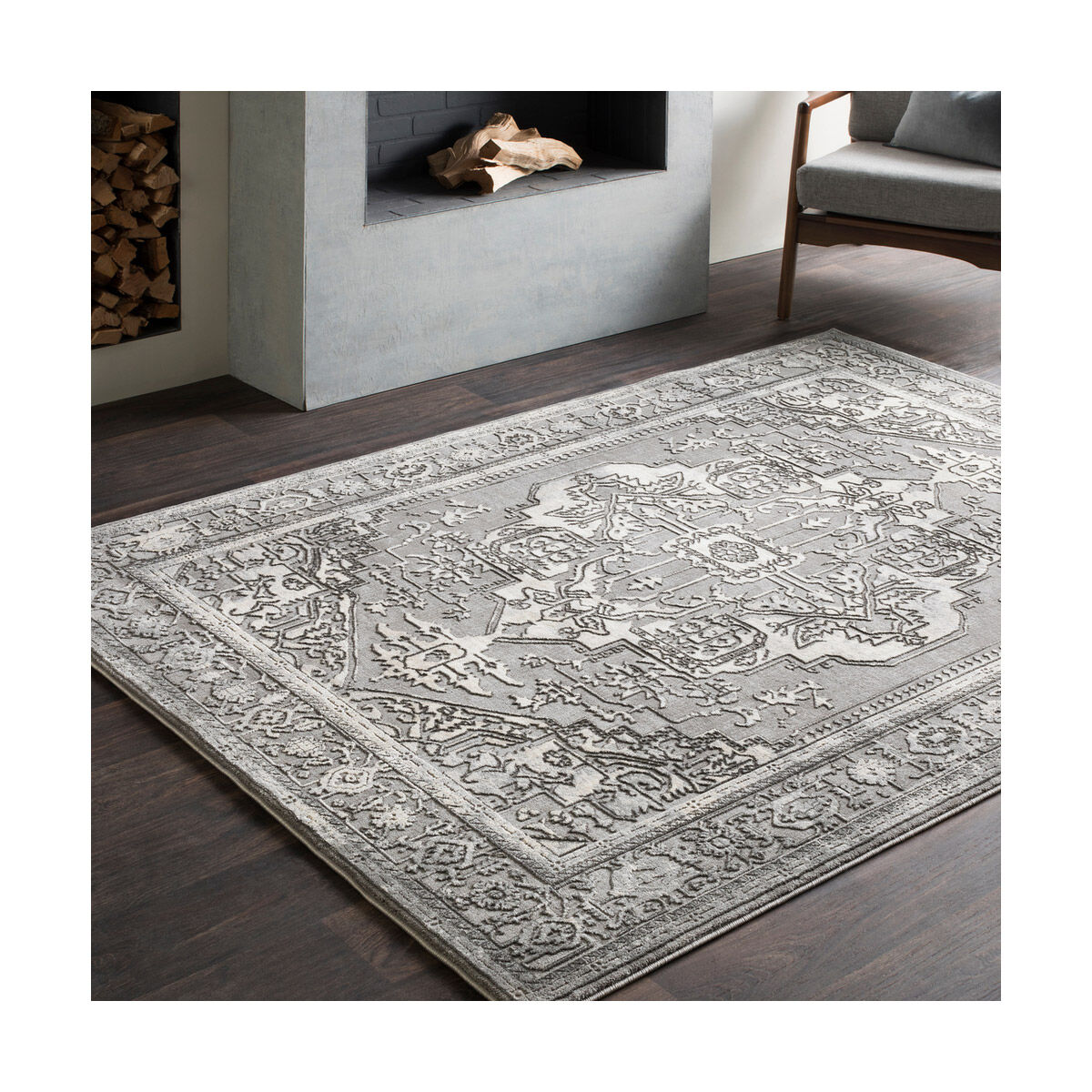 Dido 35 X 24 inch Taupe/Medium Gray/Ivory/Charcoal Rugs, Rectangle