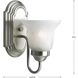 Verity 1 Light 5.25 inch Brushed Nickel Bath Vanity Wall Light