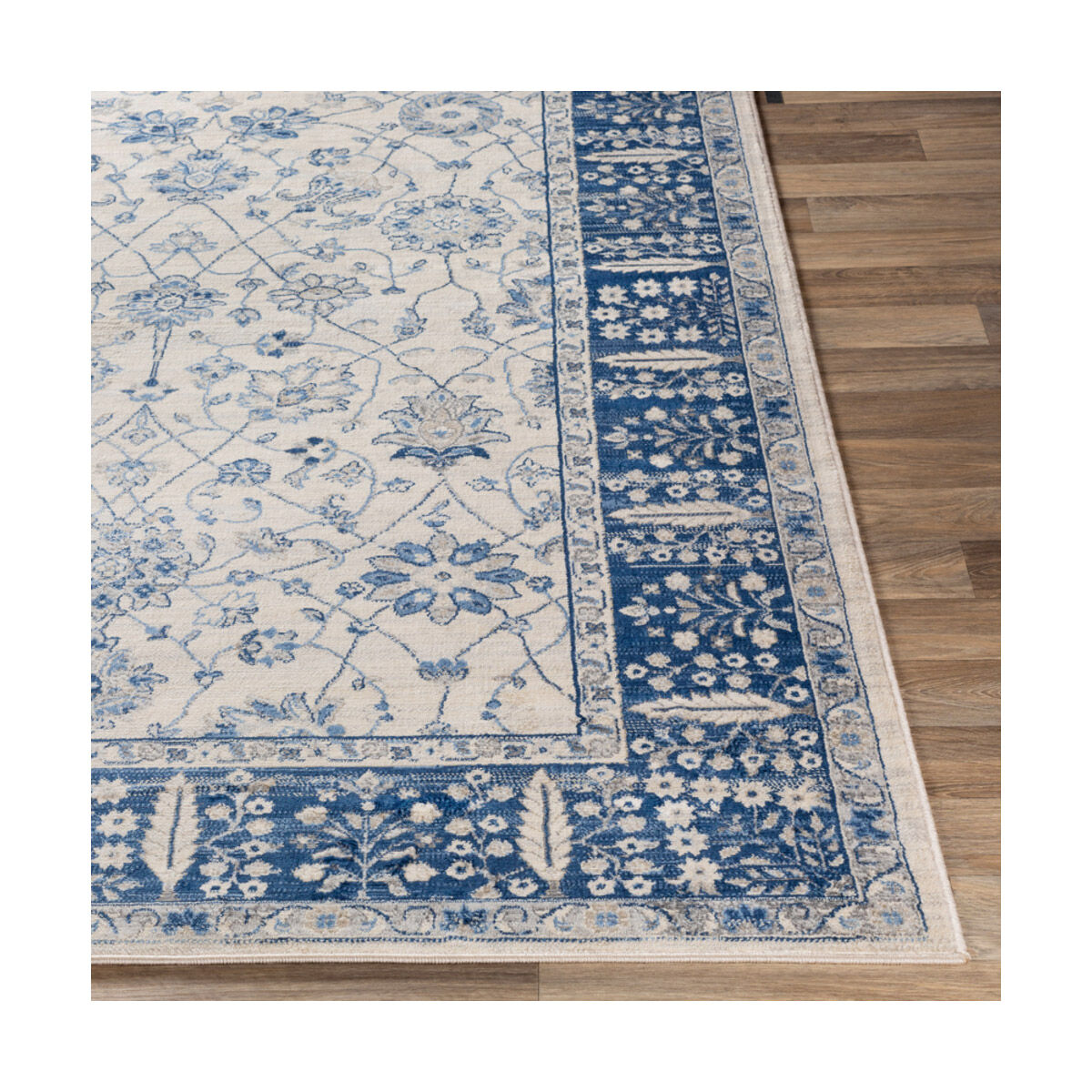 Creighton 36 X 24 inch Navy/Bright Blue/Cream/Silver Gray/Medium Gray Rugs