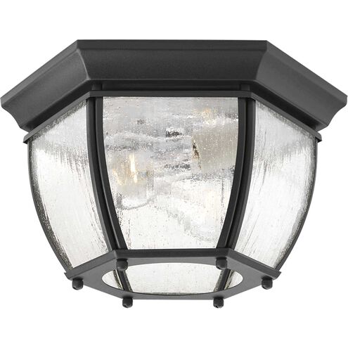 Zachriel 2 Light 11 inch Textured Black Outdoor Flush Mount