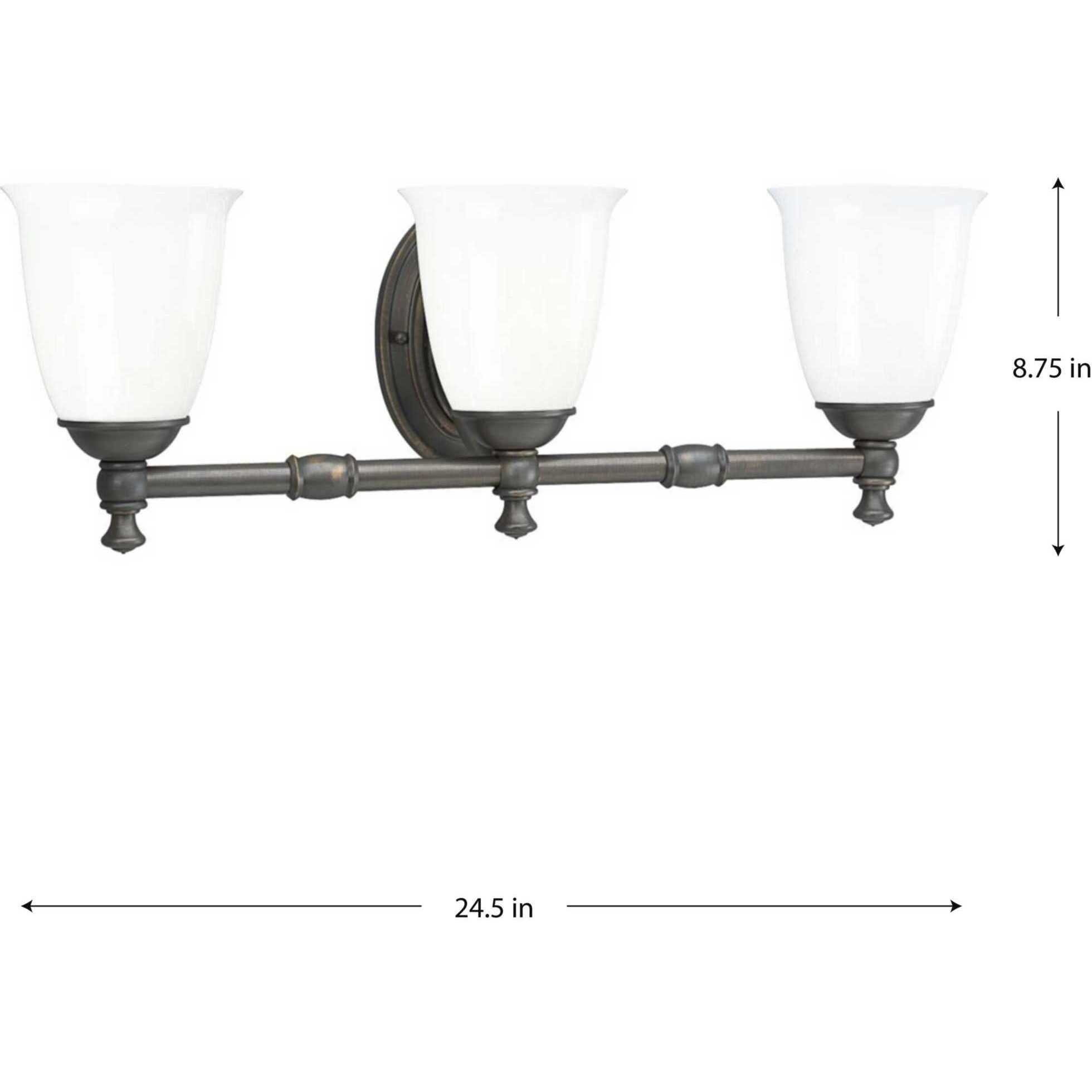 Juno 3 Light 25 inch Venetian Bronze Bath Vanity Wall Light, Delta