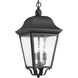 Orman 3 Light 9.5 inch Textured Black Outdoor Hanging Lantern, Design Series