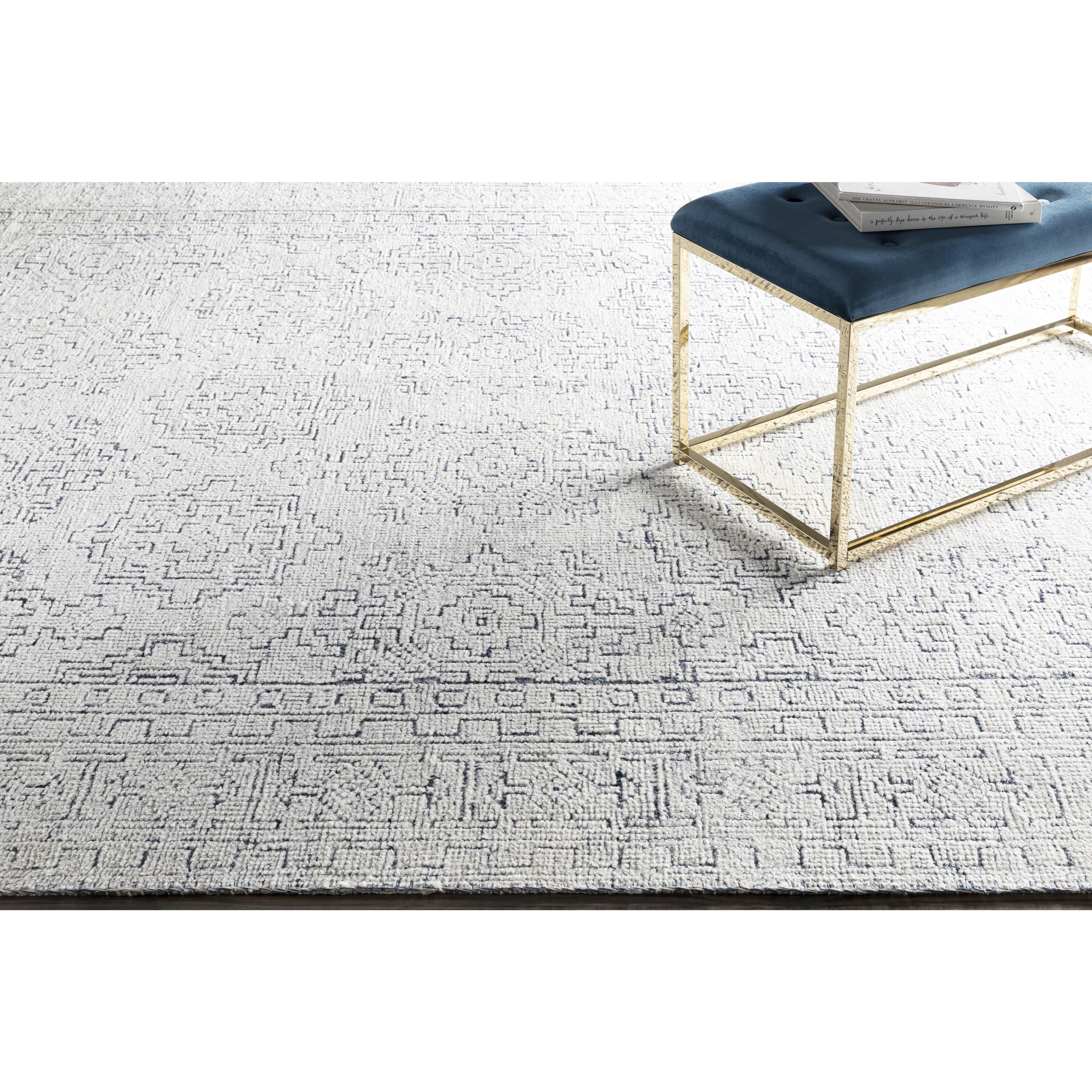 Hamish 36 X 24 inch Blue Rug, Rectangle