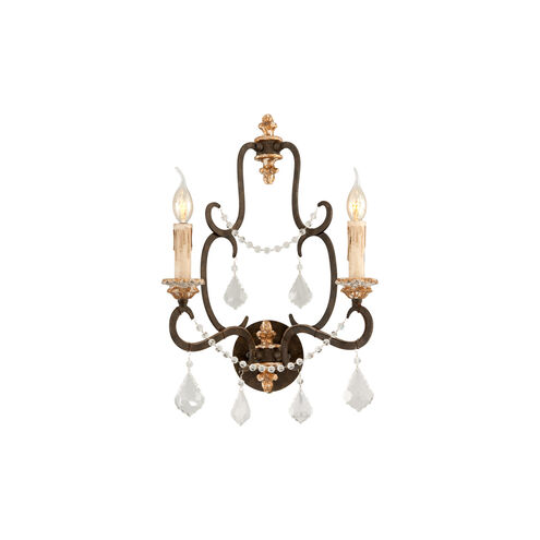 Carolus 2 Light 15 inch Parisian Bronze Wall Sconce Wall Light