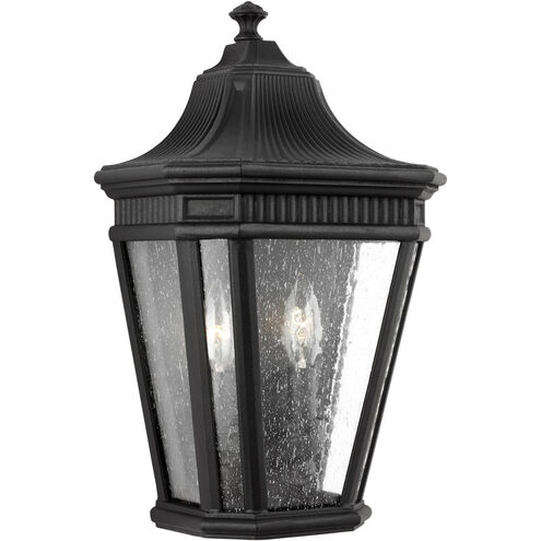 Quade 2 Light 16 inch Black Outdoor Wall Lantern
